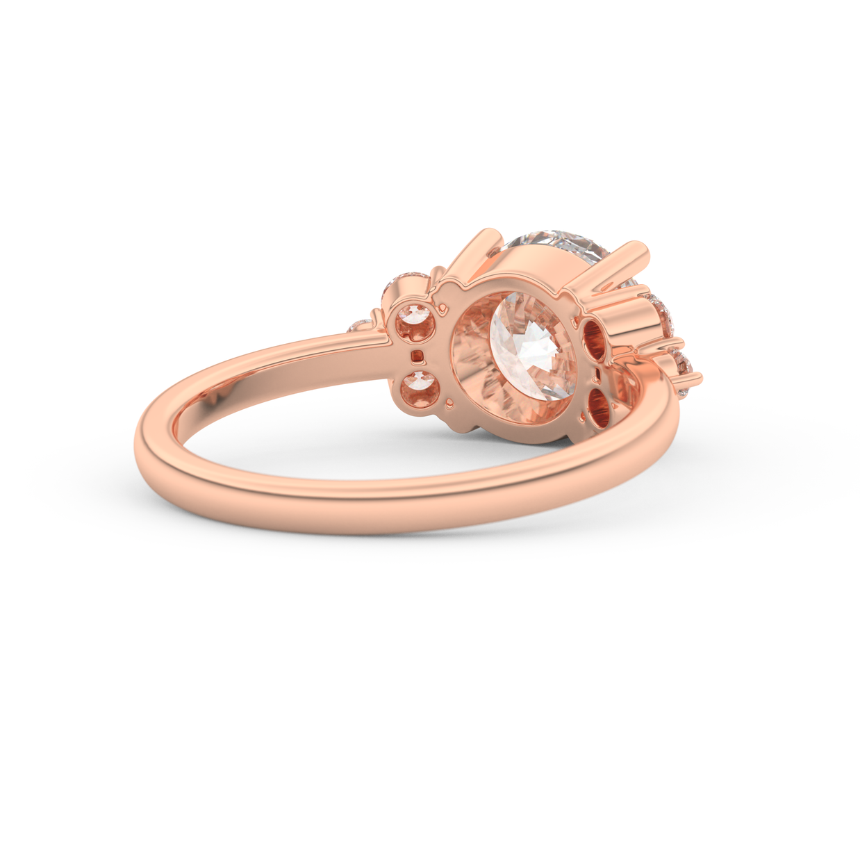Rose gold - Central diamond 2.0 ct - view 4