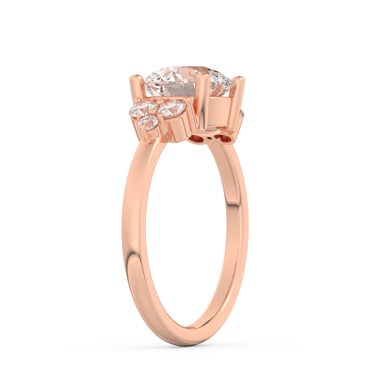 Rose gold - Central diamond 2.0 ct - view 5