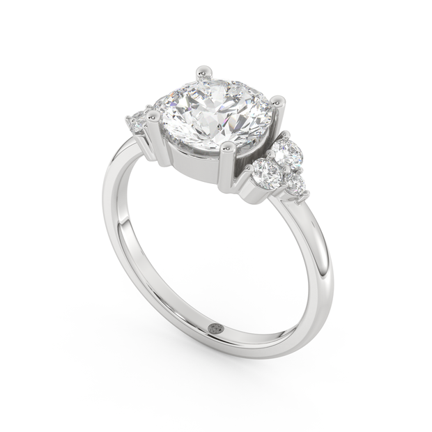 White gold - Central diamond 2.0 ct - view 1