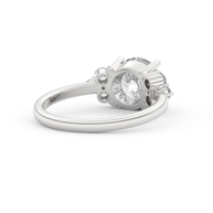 White gold - Central diamond 2.0 ct - view 4