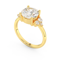 Yellow gold - Central diamond 3.0 ct - view 1