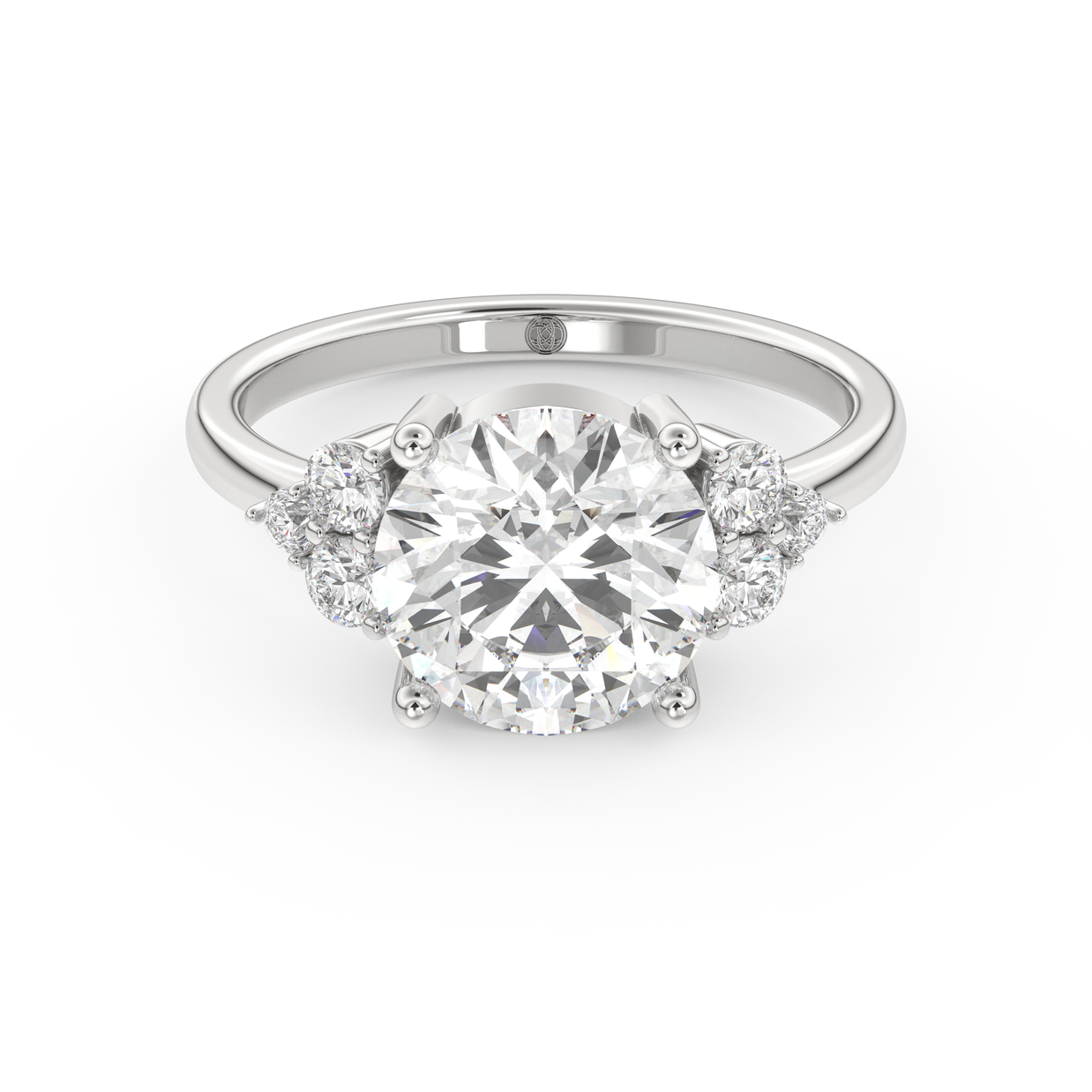 White gold - Central diamond 3.0 ct - view 2