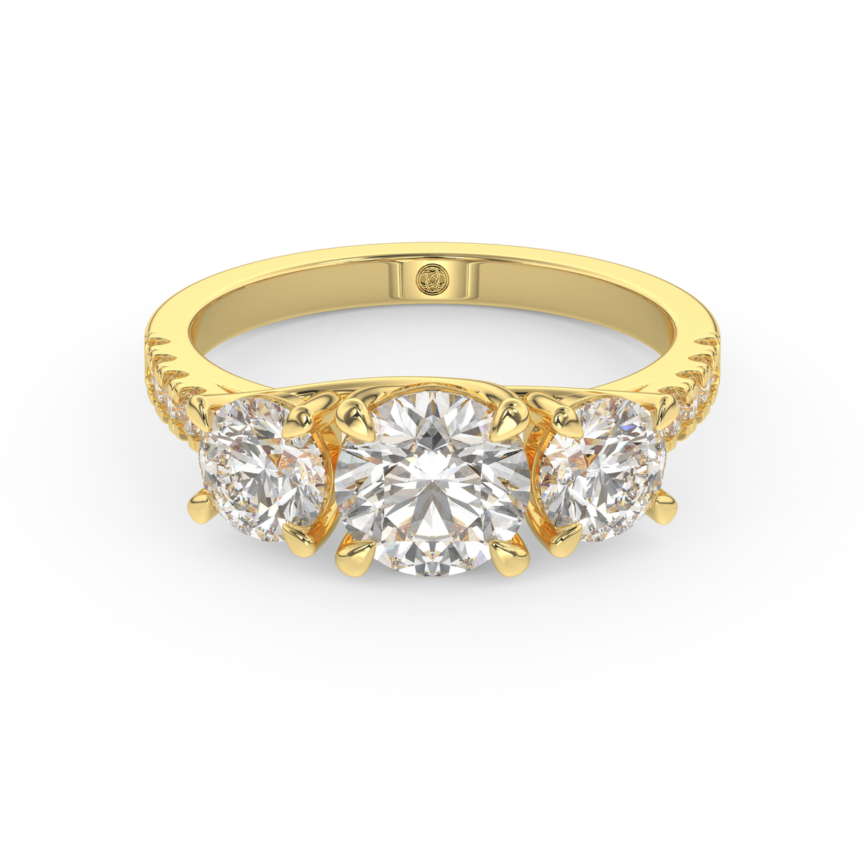 Palm Springs Radiance Diamond Ring 1.0, 1.5, 2.0, 3.0 Ct, Gold 14K