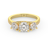 Palm Springs Radiance Diamond Ring 1.0, 1.5, 2.0, 3.0 Ct, Gold 14K