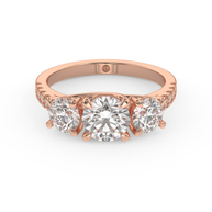 Palm Springs Radiance Diamond Ring 1.0, 1.5, 2.0, 3.0 Ct, Gold 14K