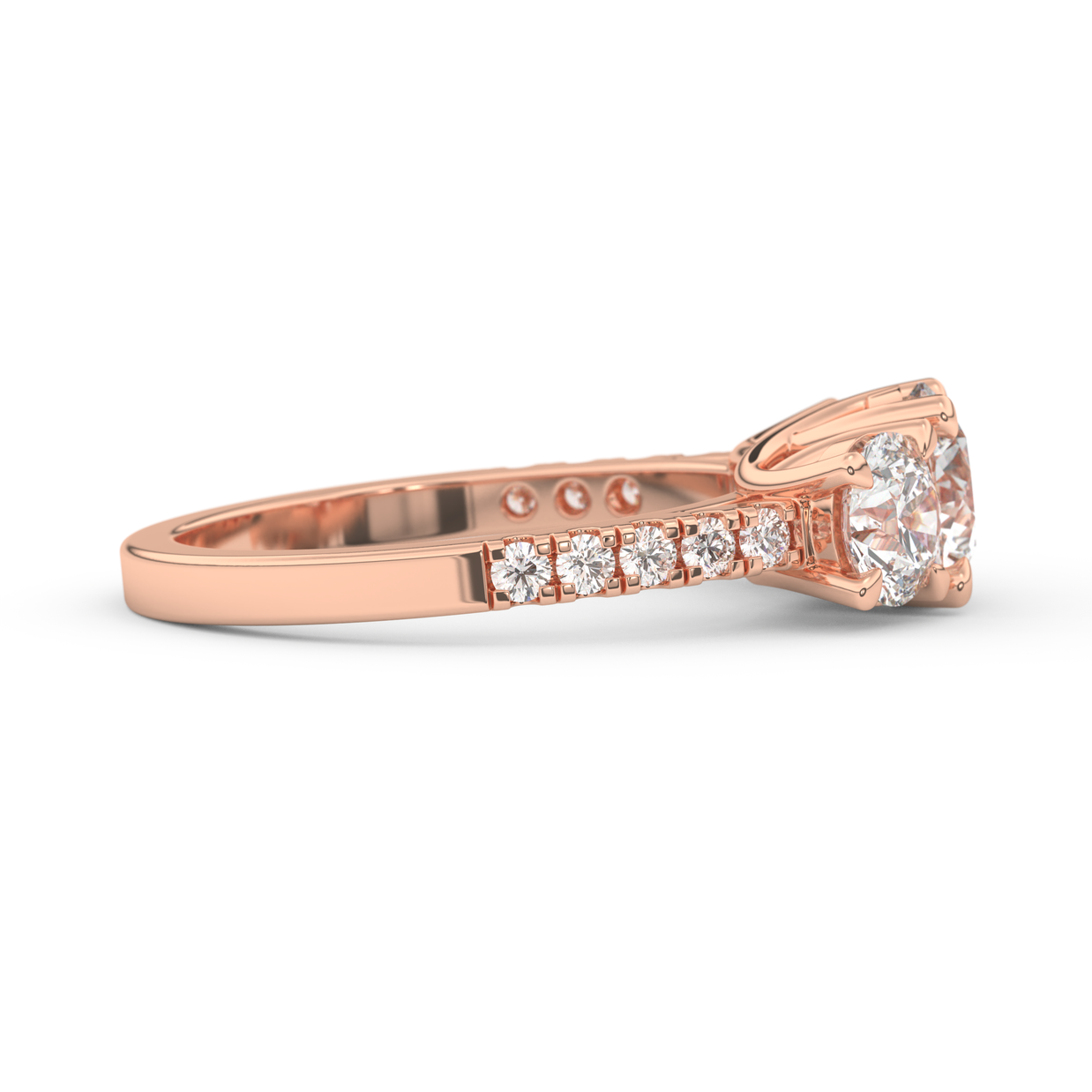 Palm Springs Radiance Diamond Ring 1.0, 1.5, 2.0, 3.0 Ct, Gold 14K