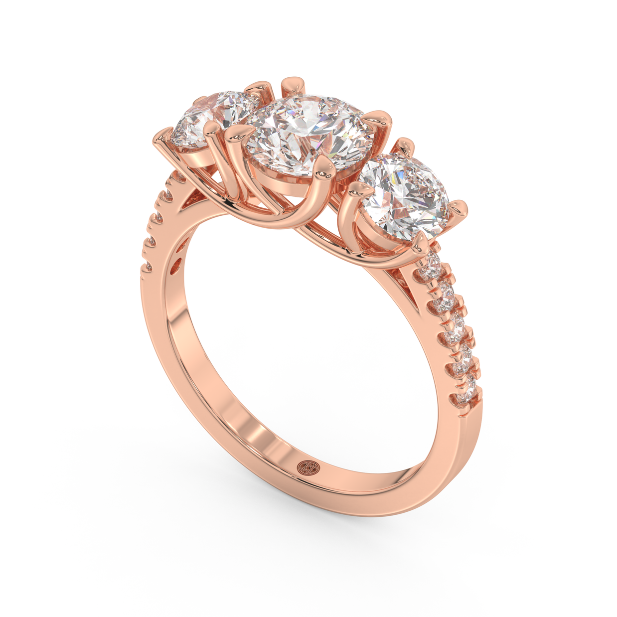 Palm Springs Radiance Diamond Ring 1.0, 1.5, 2.0, 3.0 Ct, Gold 14K