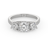 Palm Springs Radiance Diamond Ring 1.0, 1.5, 2.0, 3.0 Ct, Gold 14K