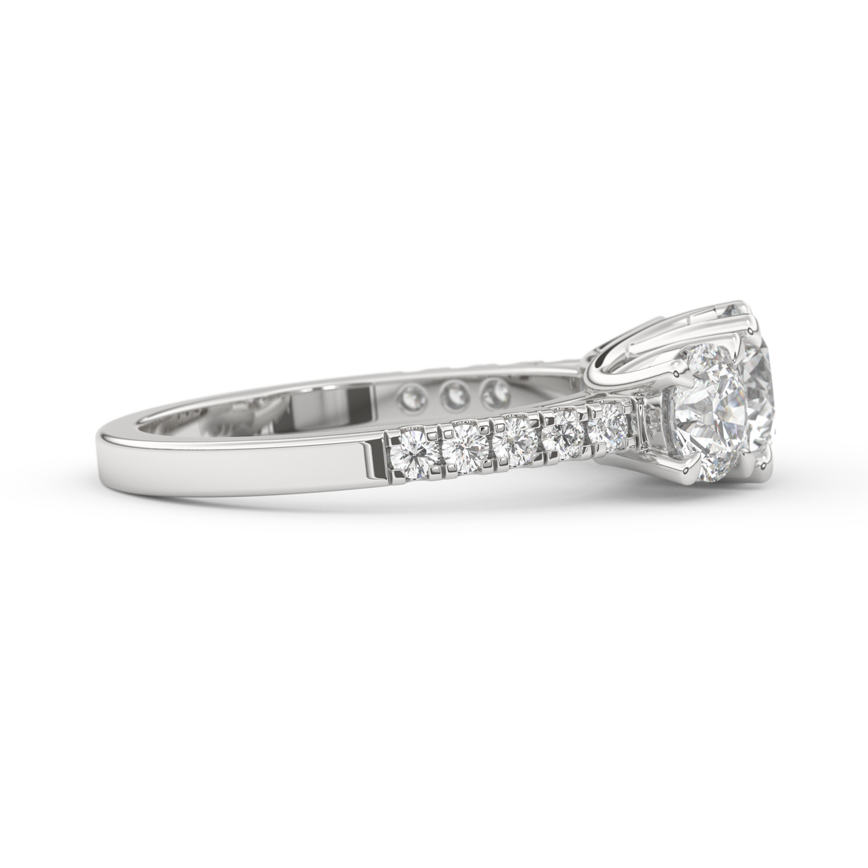 Palm Springs Radiance Diamond Ring 1.0, 1.5, 2.0, 3.0 Ct, Gold 14K