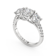 Palm Springs Radiance Diamond Ring 1.0, 1.5, 2.0, 3.0 Ct, Gold 14K