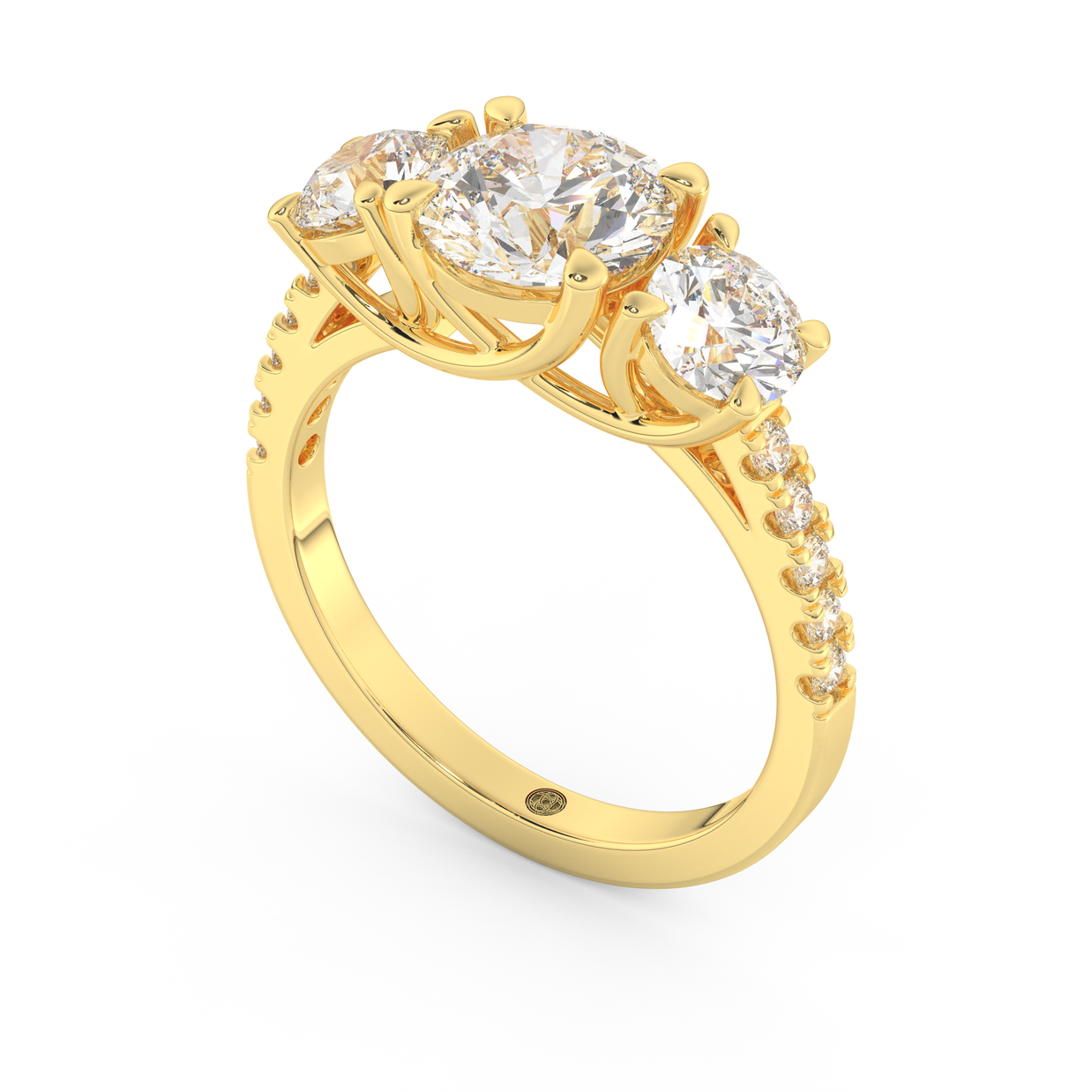 Yellow gold - Central diamond 1.5 ct - view 1