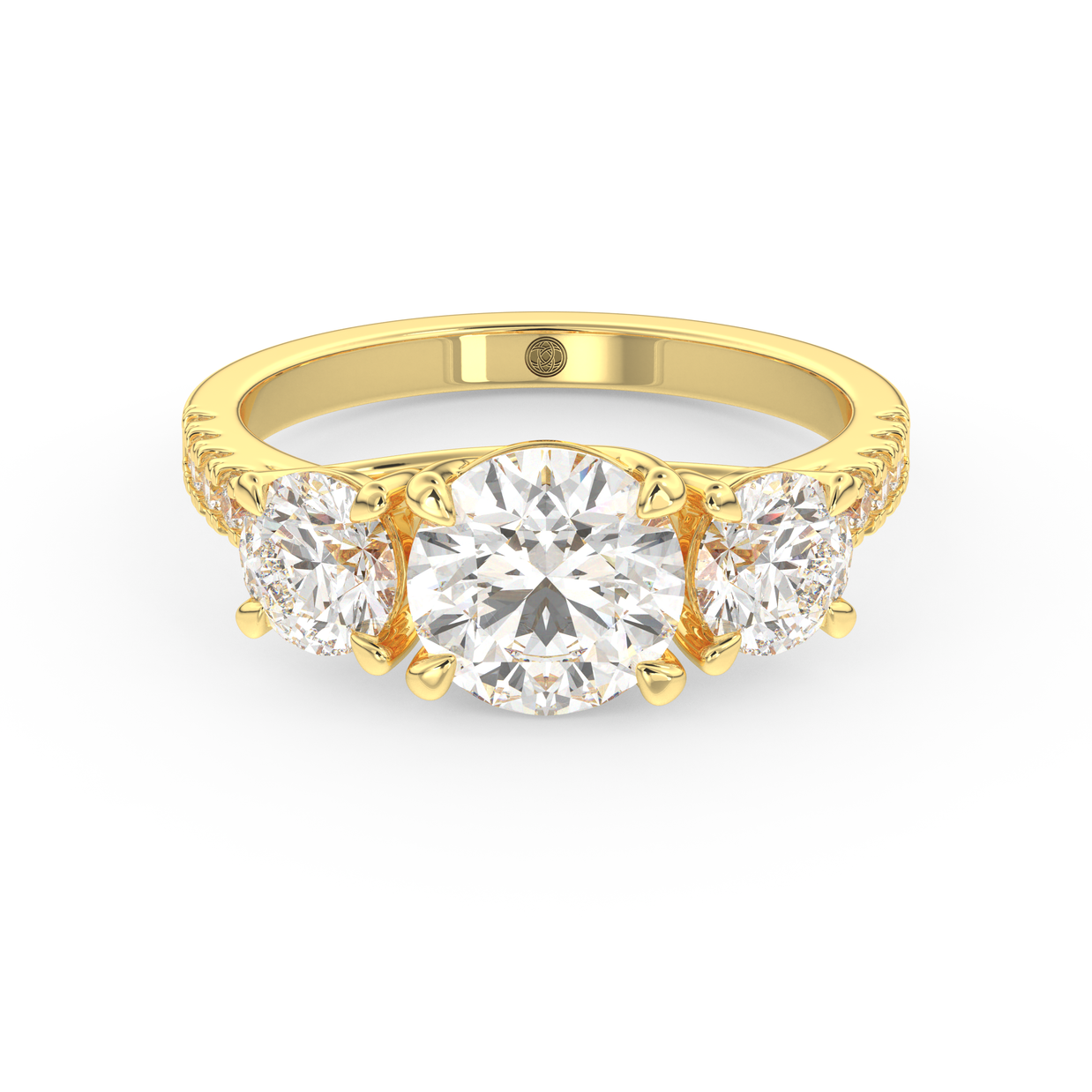 Yellow gold - Central diamond 1.5 ct - view 2