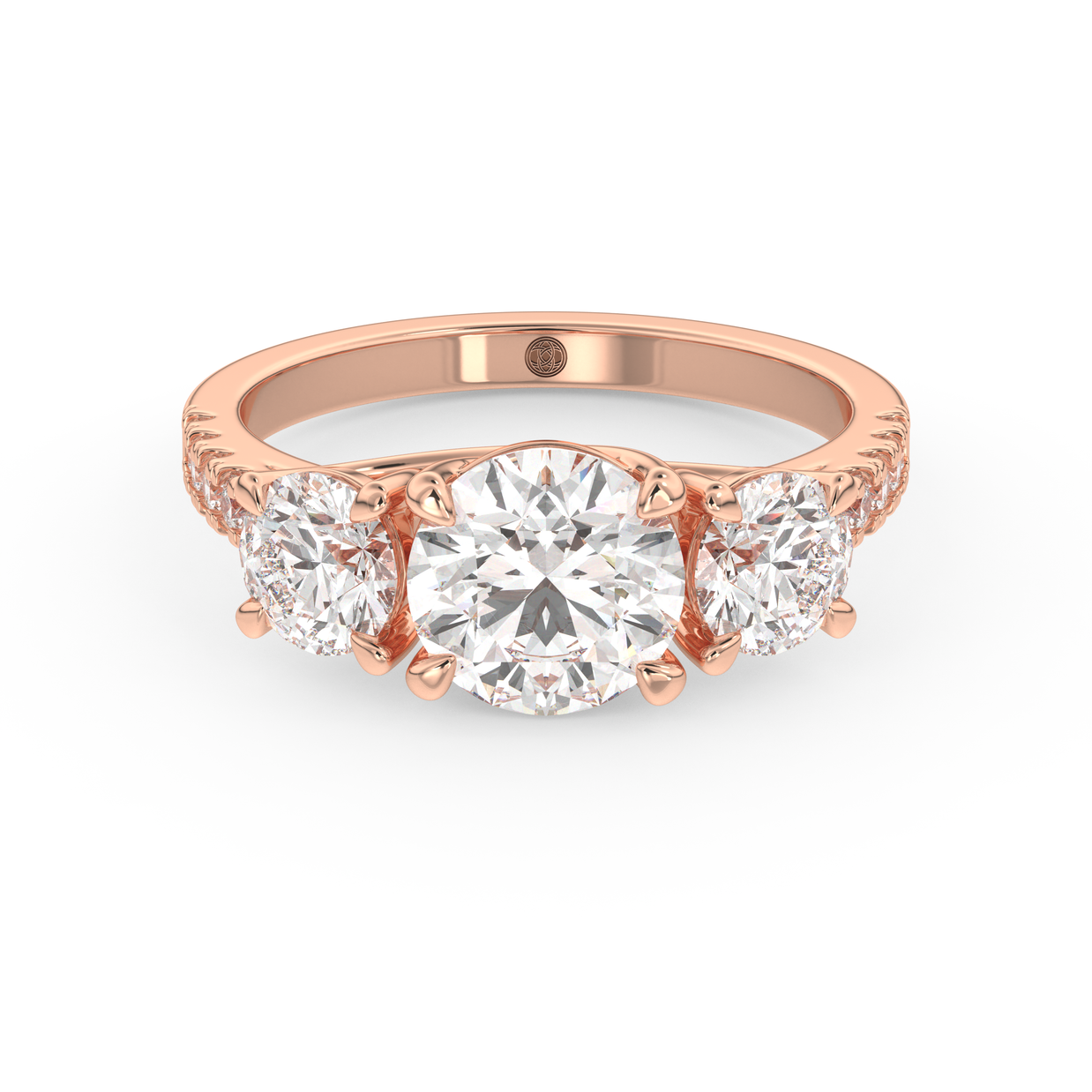 Rose gold - Central diamond 1.5 ct - view 2