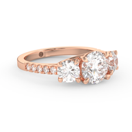 Rose gold - Central diamond 1.5 ct - view 3