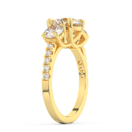 Yellow gold - Central diamond 2.0 ct - view 5