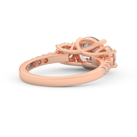 Rose gold - Central diamond 2.0 ct - view 4