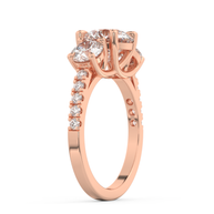 Rose gold - Central diamond 2.0 ct - view 5