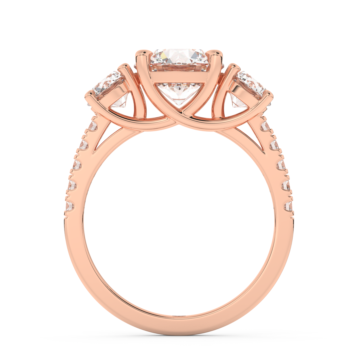 Rose gold - Central diamond 2.0 ct - view 6