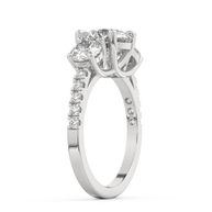 White gold - Central diamond 2.0 ct - view 5