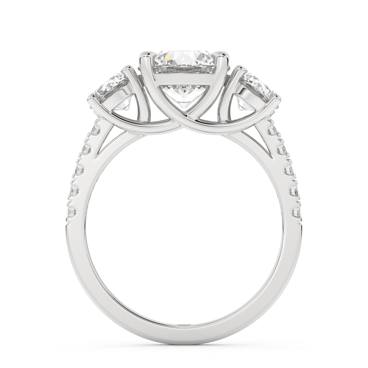 White gold - Central diamond 2.0 ct - view 6