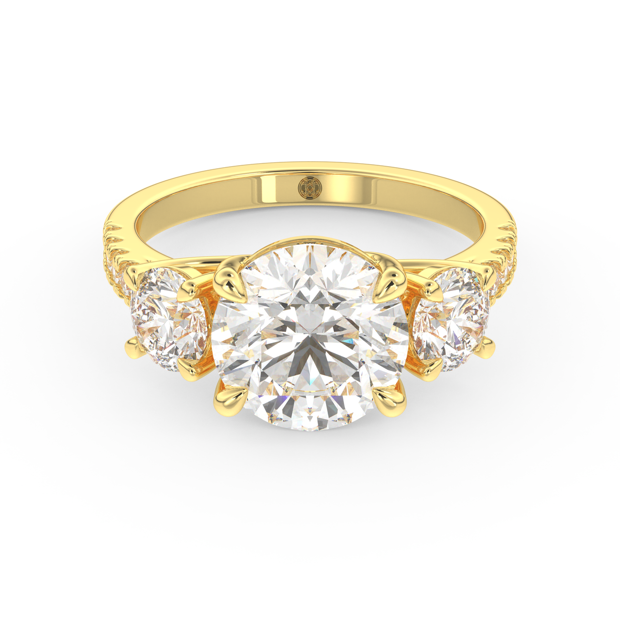 Palm Springs Radiance Diamond Ring 1.0, 1.5, 2.0, 3.0 Ct, Gold 14K