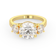 Palm Springs Radiance Diamond Ring 1.0, 1.5, 2.0, 3.0 Ct, Gold 14K