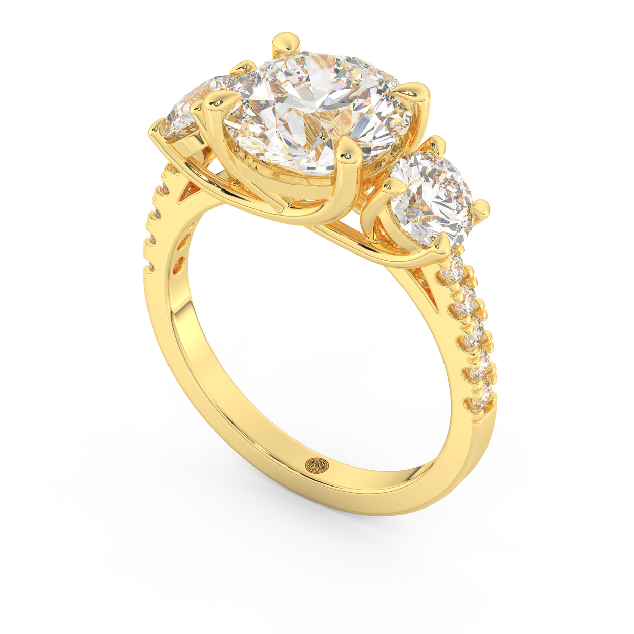 Palm Springs Radiance Diamond Ring 1.0, 1.5, 2.0, 3.0 Ct, Gold 14K