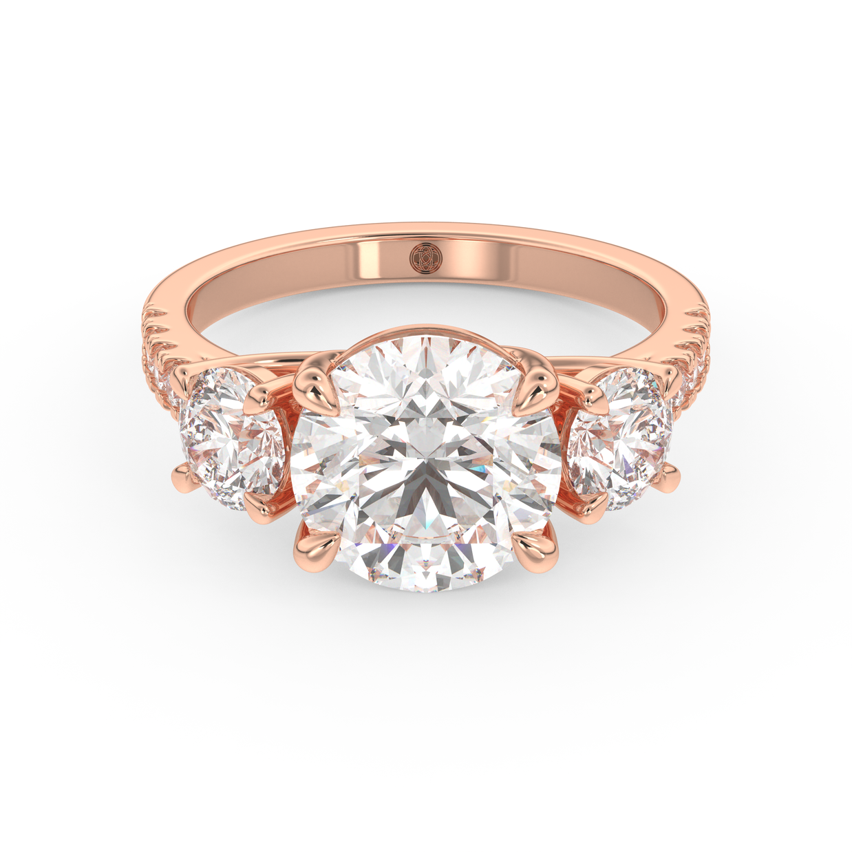 Palm Springs Radiance Diamond Ring 1.0, 1.5, 2.0, 3.0 Ct, Gold 14K