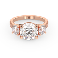 Palm Springs Radiance Diamond Ring 1.0, 1.5, 2.0, 3.0 Ct, Gold 14K