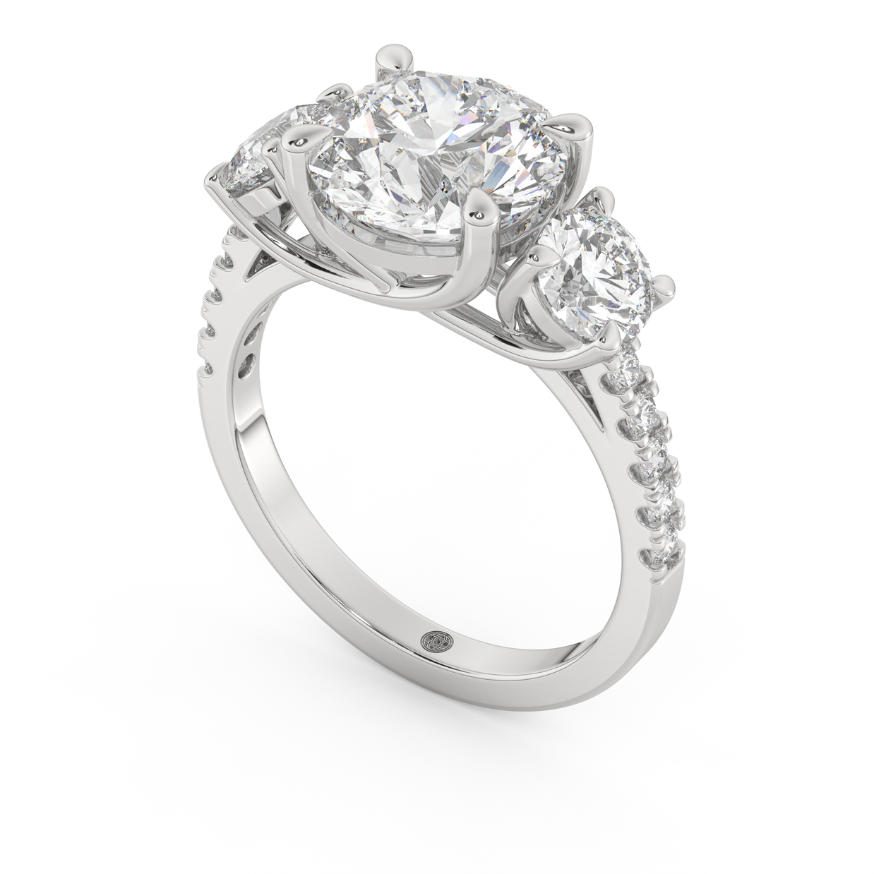 Palm Springs Radiance Diamond Ring 1.0, 1.5, 2.0, 3.0 Ct, Gold 14K