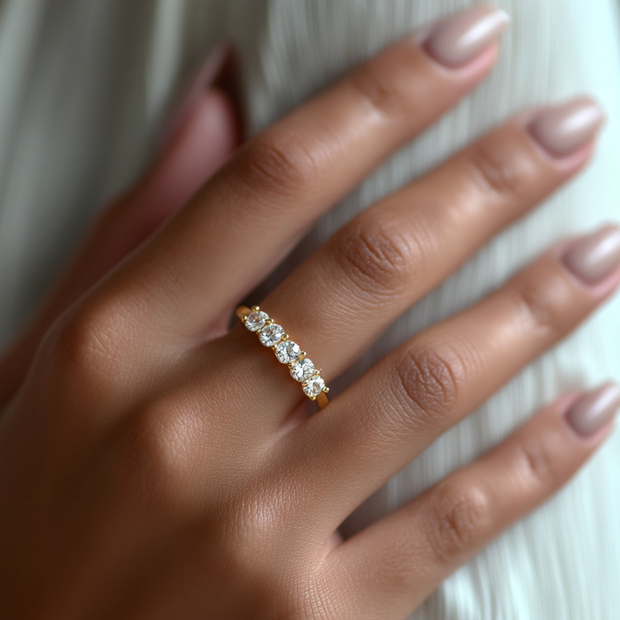 Savannah Glow Diamond Band, Gold 14K