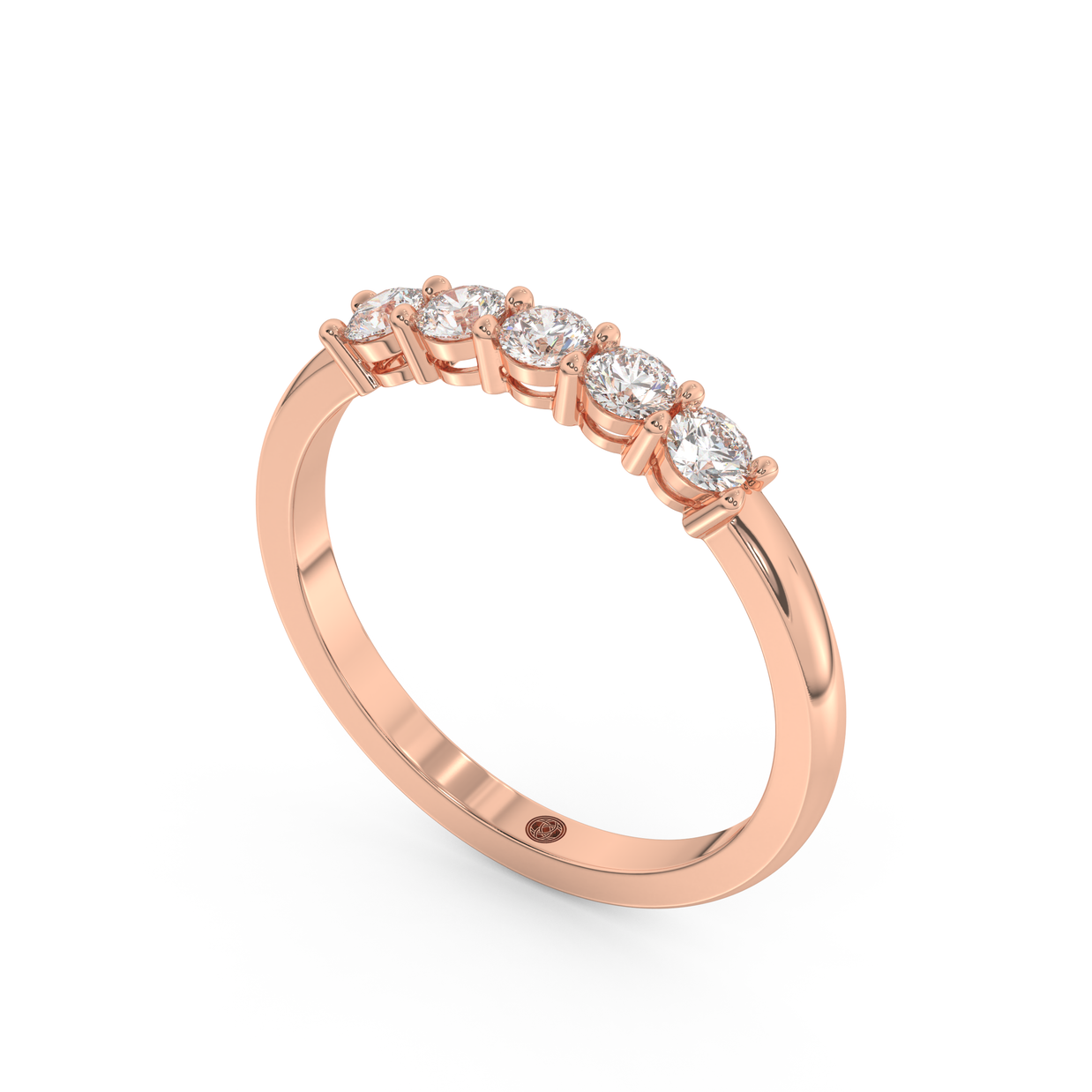 Band - Rose gold 0.50 ct - view 1