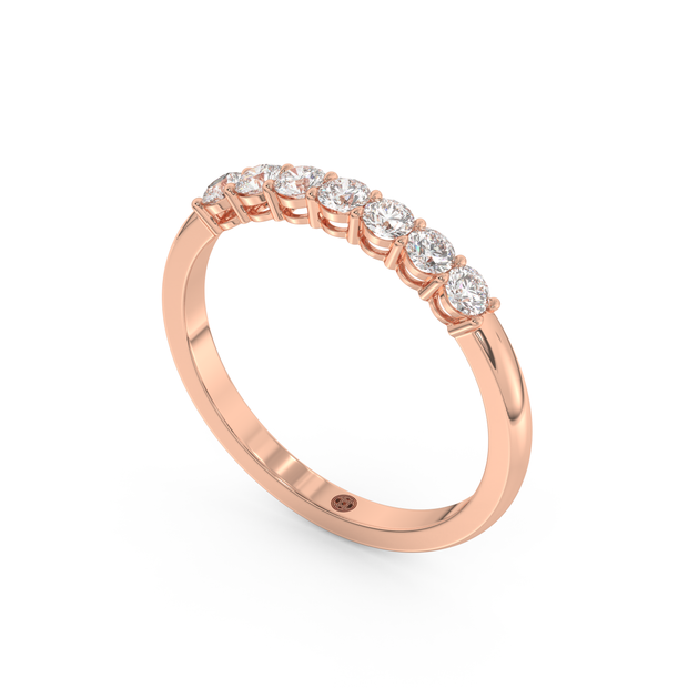 Band - Rose gold 0.35 ct - view 1