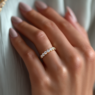 Austin Horizon Diamond Band, Gold 14K