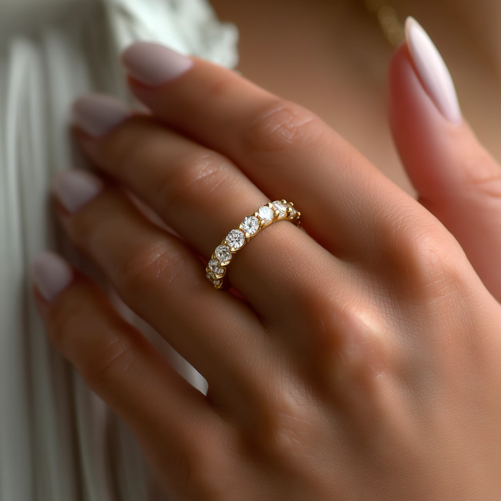 Palm Coast Eternity Diamond Band, Gold 14K