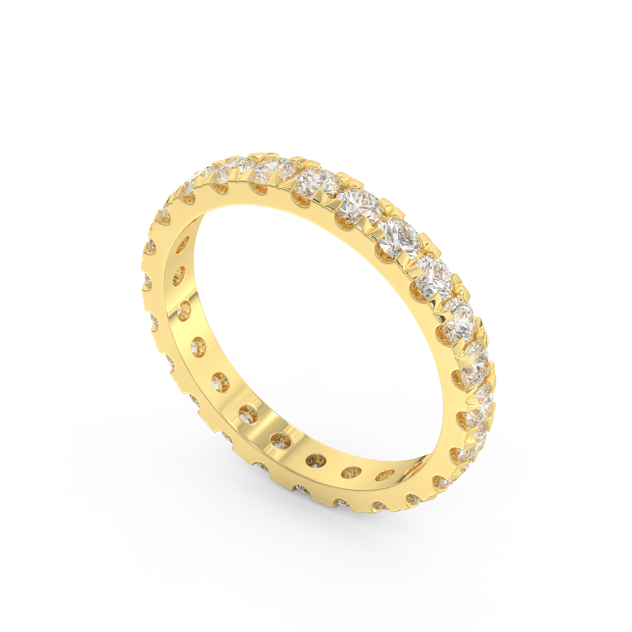 Key Biscayne Diamond Band, Gold 14K