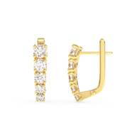Hilton Head Line Diamond Earring, Gold 14K