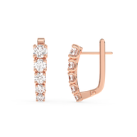 Hilton Head Line Diamond Earring, Gold 14K