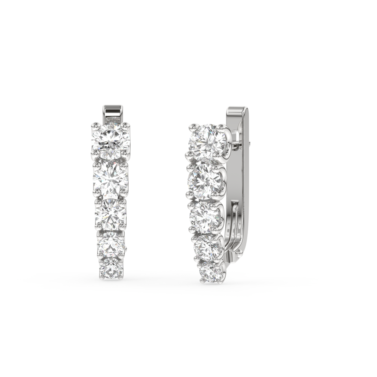 Hilton Head Line Diamond Earring, Gold 14K